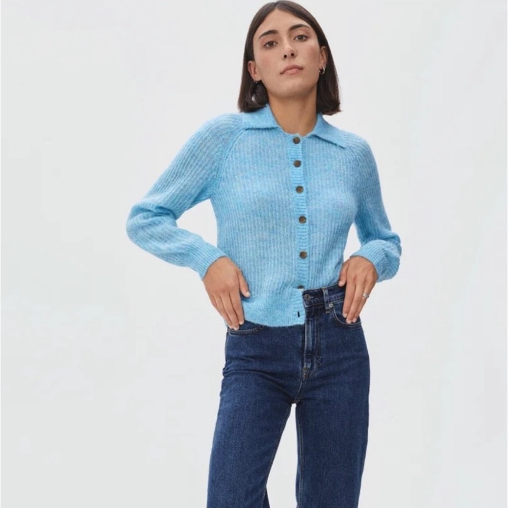 Everlane The Alpaca Collared Cardigan